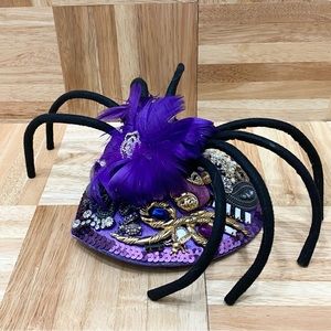Customized Embellished Spider Fascinator Hat Halloween Costume Hat